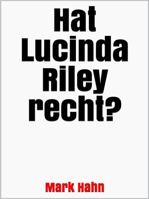 cover image of Hat Lucinda Riley recht?